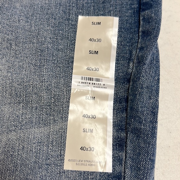 🎉HP🎉NWT Signature Levi’s  Super Flex Slim 40x30 - Picture 3 of 9